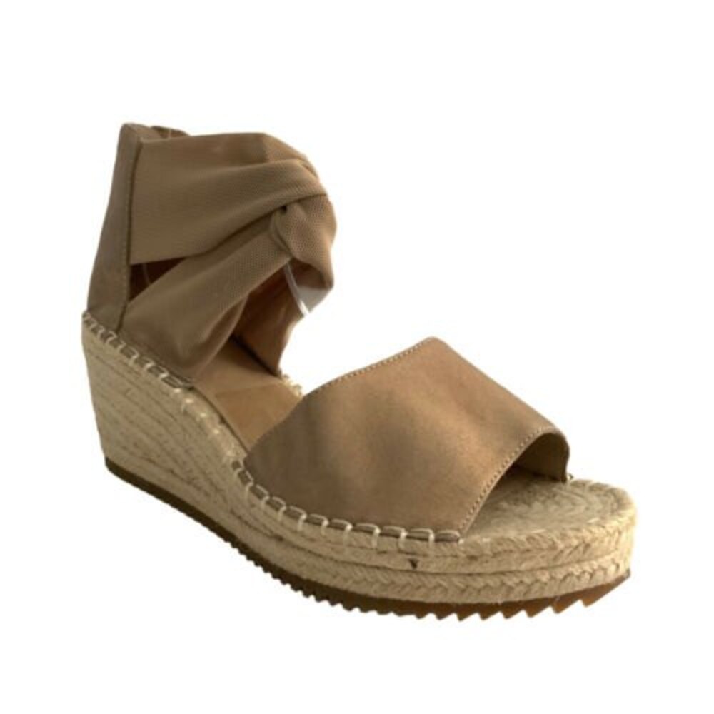 Eileen Fisher Willie Espadrille Wedge Sandals Taupe 9